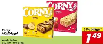 Nah&Frisch Corny Müsliriegel 120-150 g Angebot