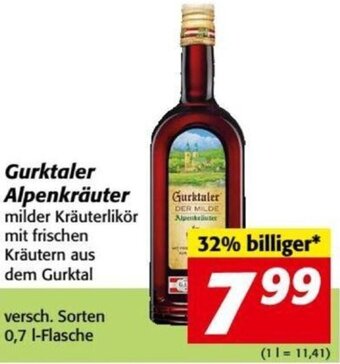 Nah&Frisch Gurktaler Alpenkräuter 0,7 L Angebot