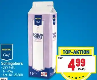 Metro Schlagobers 1 l Angebot