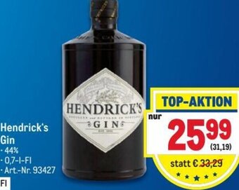 Metro Hendrick's Gin 0,7 l Angebot