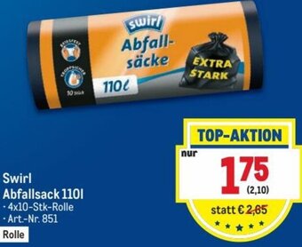 Metro Swirl Abfallsack 110L Angebot