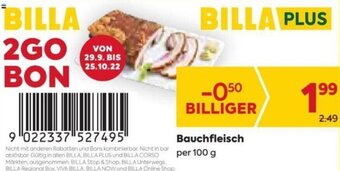 Billa Bauchfleisch per kg 100 g Angebot