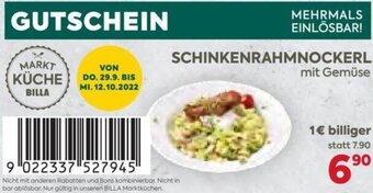 Billa Schinkenrahmnockerl mit Gemüse Angebot
