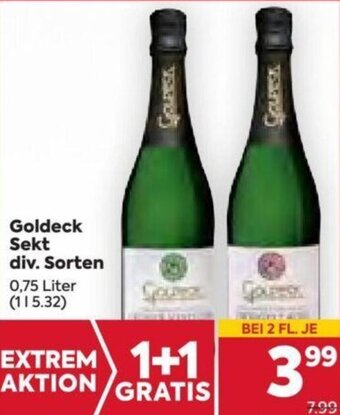 Billa Goldeck Sekt 0,75 Liter Angebot
