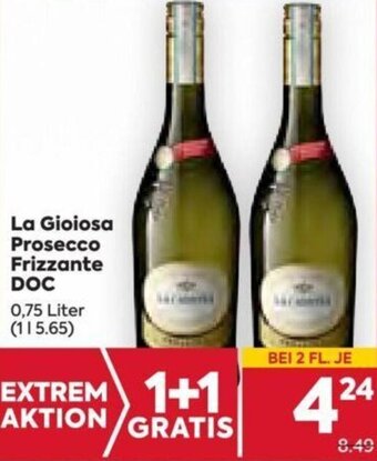Billa La Gioiosa Prosecco Frizzante DOC 0,75 Liter Angebot
