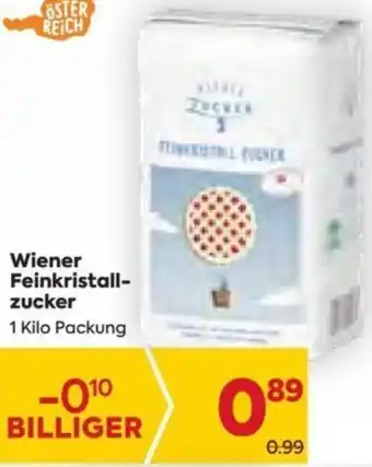 Billa Wiener Feinkristallzucker 1 Kilo Angebot
