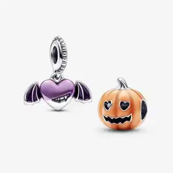 Pandora Vampirflügel herz und im dunkeln leuchtender kürbis charm set Angebot
