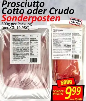 Wurstico Prosciutto Cotto oder Crudo 500 g Angebot