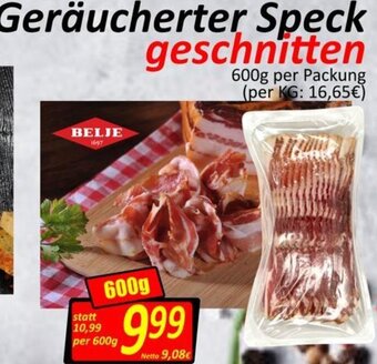 Wurstico Geräucherter Speck 600 g Angebot