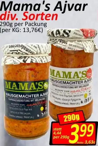 Wurstico Mama's Ajvar 290 g Angebot