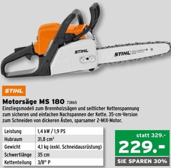 Salzburger Lagerhaus Stihl Motorsäge MS 180 Angebot