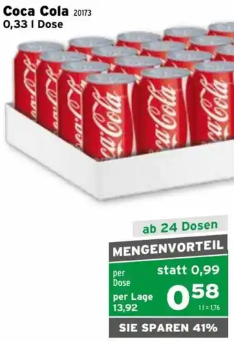 Salzburger Lagerhaus Coca Cola 0,33 l Angebot