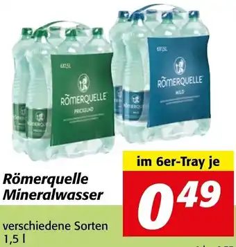 Strasser Markt Römerquelle Mineralwasser 1 l Angebot