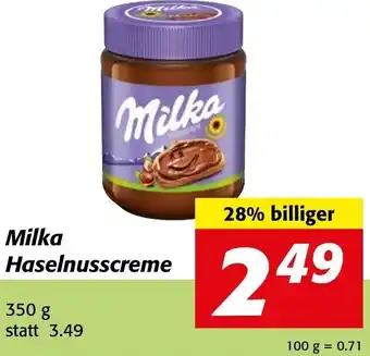 Strasser Markt Milka Haselnusscreme 350 g Angebot