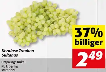 Strasser Markt Kernlose Trauben Sultanas per kg Angebot