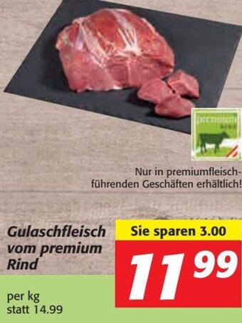 Nah&Frisch Gulaschfleisch vom Premium Rind per kg Angebot