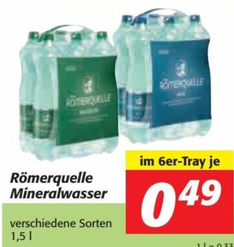Nah&Frisch Römerquelle Mineralwasser 1,5 l Angebot