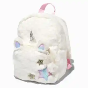 Claire's Claire's club furry unicorn star patch backpack Angebot