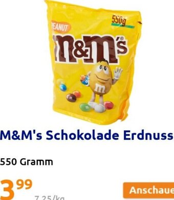 Action M&M's Schokolade Erdnuss 550 Gramm Angebot