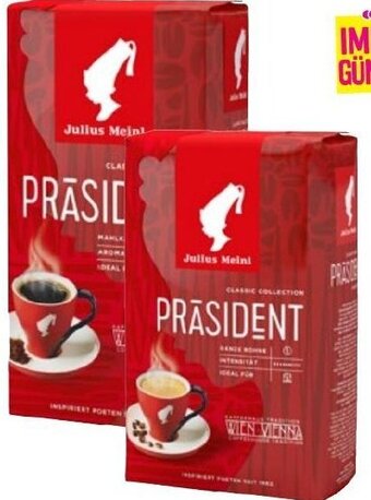 Sutterlüty Julius Meinl Präsident Bohne oder Gemahlen 500 g Angebot