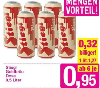 Sutterlüty Stiegl Goldbräu Dose 0,5 Liter Angebot