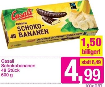Sutterlüty Casali Schokobananen 600 g Angebot