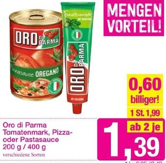 Sutterlüty Oro di Parma Tomatenmark, Pizza-oder Pastasauce 200 g / 400 g Angebot