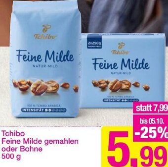 Sutterlüty Tchibo Feine Milde gemahlen oder Bohne 500 g Angebot