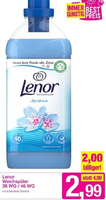 Sutterlüty Lenor Weichspüler 38 WG / 46 WG Angebot