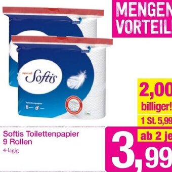 Sutterlüty Softis Toilettenpapier 9 Rollen Angebot