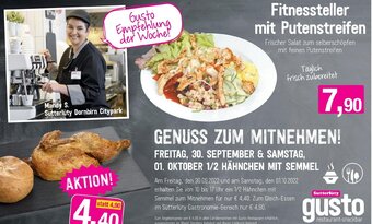 Sutterlüty 1/2 Hähnchen mit Semmel Angebot