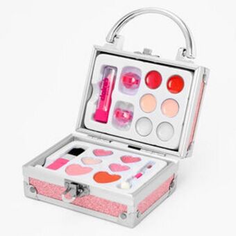 Claire's Claire's club tiny travel pink glitter lock box makeup set Angebot
