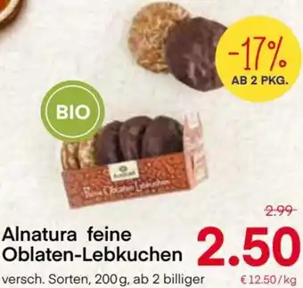 MPreis Alnatura feine Oblaten-Lebkuchen 200 g Angebot