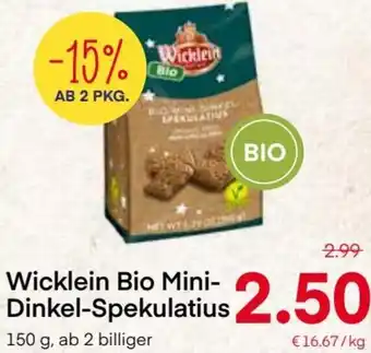 MPreis Wicklein Bio Mini-Dinkel-Spekulatius 150 g Angebot