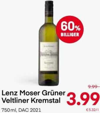 MPreis Lenz Moser Grüner Veltliner Kremstal 750 ml Angebot