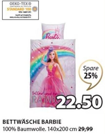 JYSK Bettwäsche Barbie 140x200 cm Angebot