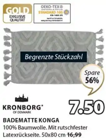 JYSK Kronborg Badematte Konga 50x80 cm Angebot