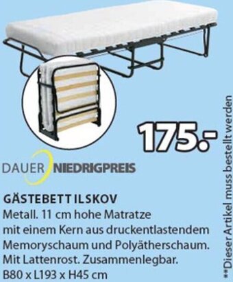 JYSK Gästebett Ilskov B80 x L193 x H45 cm Angebot