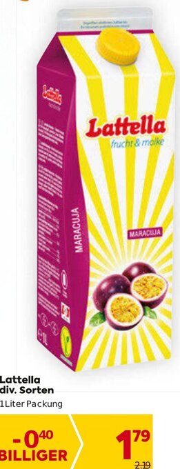 Billa Lattella 1 Liter Angebot