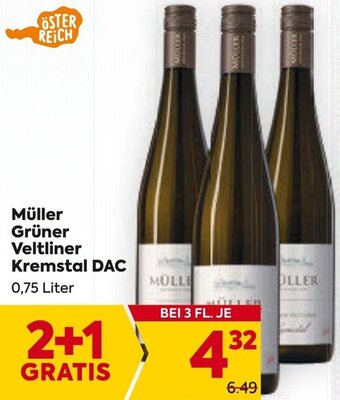 Billa Müller Grüner Veltliner Kremstal DAC 0,75 Liter Angebot