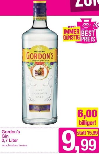 Sutterlüty Gordon's Gin 0,7 Liter Angebot