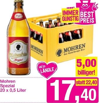 Sutterlüty Mohren Spezial 20 x 0,5 Liter Angebot