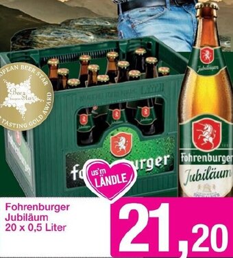 Sutterlüty Fohrenburger Jubiläum 20x0,5 Liter Angebot