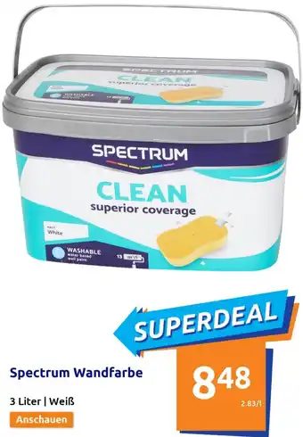 Action Spectrum Wandfarbe 3 Liter Angebot
