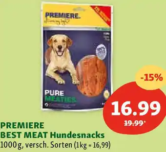 Fressnapf Premiere Best Meat Hundesnacks 1000g Angebot