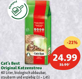 Fressnapf Cat's Best Original Katzenstreu 40 Liter Angebot