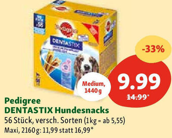 Fressnapf Pedigree Dentastix Hundesnacks Angebot