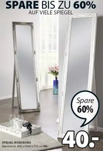 JYSK Spiegel Nordborg B40 x H160 x T55 cm Angebot