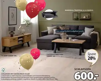 JYSK Schlafsofa Mit Chaiselongue Vejlby B243 x H86 x T86/154 cm Angebot