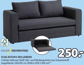 JYSK Schlafsofa Skillebekk B160 x H78 x T69 cm Angebot